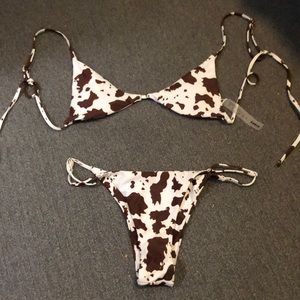 Cow print bikini